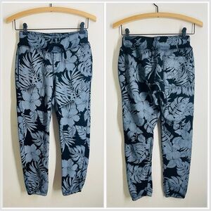 NSF Sayde Sweatpants Tropical Floral Print Black/Grey Women’s Petite P (XS)
